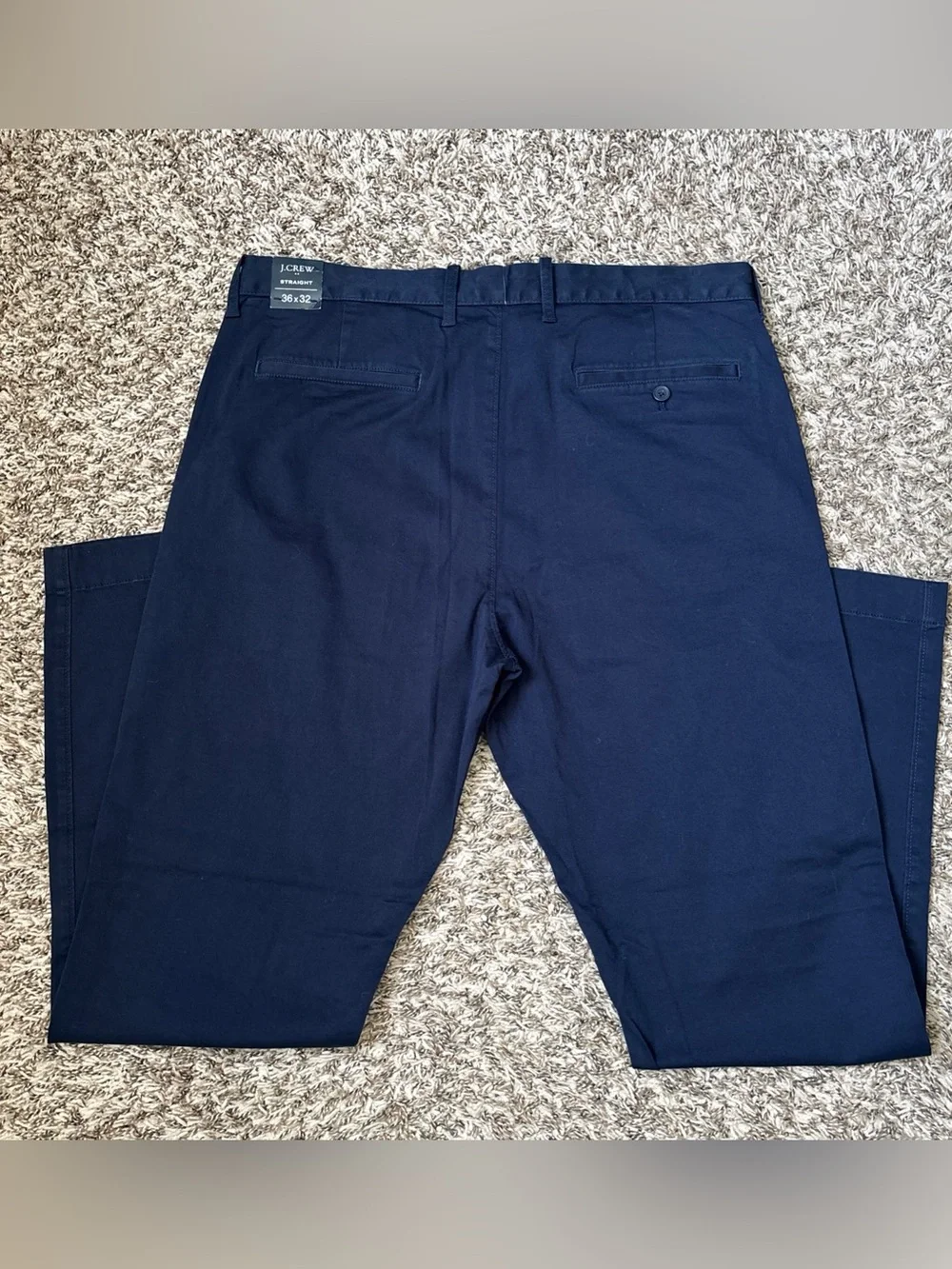 J. Crew Flex Men's Straight Fit Chino Pants, Navy Blue 36x32, NWT